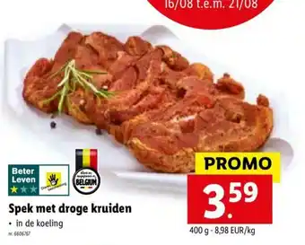 Lidl Spek Met Droge Kruiden 400 g aanbieding