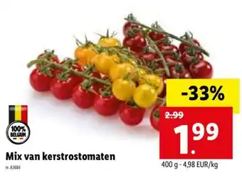 Lidl Mix Van Kerstrostomaten per kg aanbieding