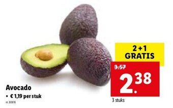 Lidl Avocado 3 stuks aanbieding