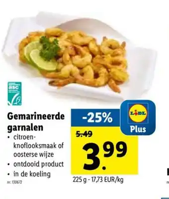 Lidl Gemarineerde Garnalen 225 g aanbieding