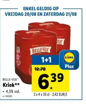 Lidl Kriek** 2 x 4 x 33 cl aanbieding