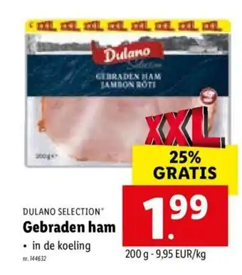 Lidl Gebraden Ham per kg aanbieding