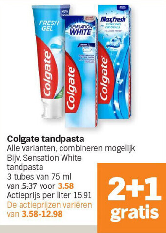 Albert Heijn Colgate tandpasta aanbieding