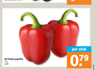 Albert Heijn Ah rode paprika aanbieding