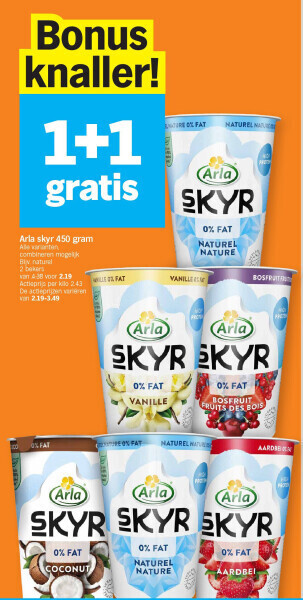 Albert Heijn Arla skyr 450 gram aanbieding