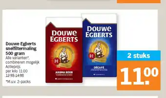 Albert Heijn Douwe egberts snelfiltermaling 500 gram aanbieding