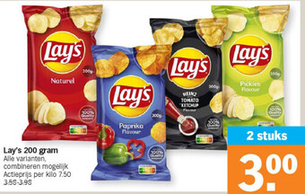 Albert Heijn Lay's 200 gram aanbieding