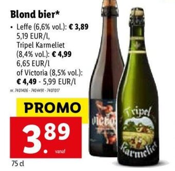 Lidl Blond Bier Leffe 75 cl aanbieding