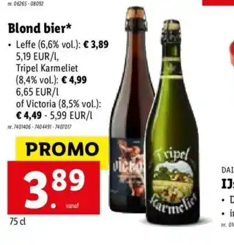 Lidl Blond Bier Leffe per L aanbieding