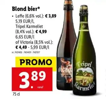 Lidl Blond Bier Victoria 75 cl aanbieding