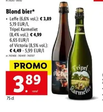 Lidl Blond Bier Victoria per L aanbieding