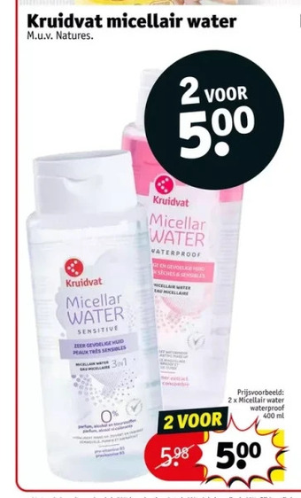 Kruidvat Kruidvat micellair water aanbieding