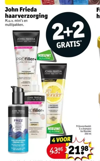 Kruidvat John frieda haarverzorging aanbieding