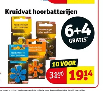 Kruidvat Kruidvat hoorbatterijen aanbieding