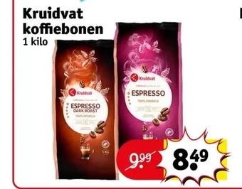 Kruidvat Kruidvat koffiebonen 1 kilo aanbieding