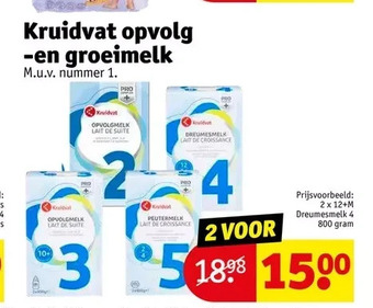 Kruidvat Kruidvat opvolg -en groeimelk aanbieding