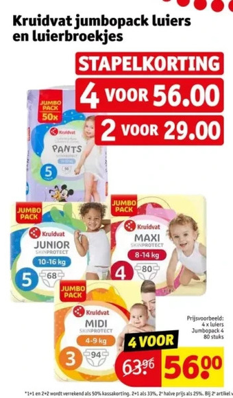 Kruidvat Kruidvat jumbopack luiers en luierbroekjes aanbieding