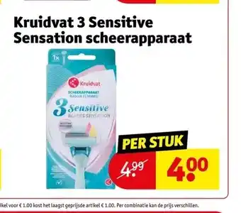 Kruidvat Kruidvat3 sensitive sensation scheerapparaat aanbieding