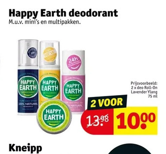 Kruidvat Happy earth deodorant aanbieding