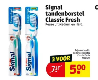 Kruidvat Signal tandenborstel classic fresh aanbieding