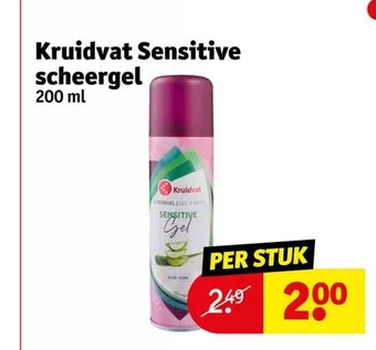 Kruidvat Kruidvat sensitive scheergel 200 ml aanbieding