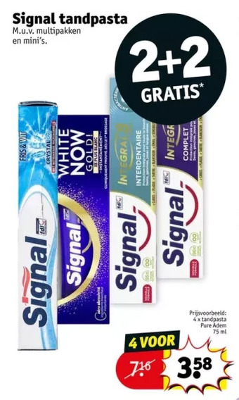 Kruidvat Signal tandpasta aanbieding