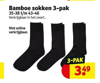Kruidvat Bamboe sokken 3-pak aanbieding
