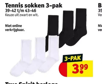 Tennis sokken 3-pak