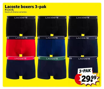 Kruidvat Lacoste boxers 3-pak aanbieding