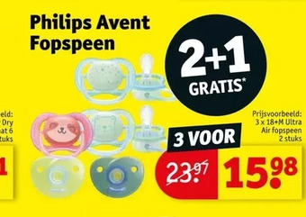 Kruidvat Philips avent fopspeen aanbieding