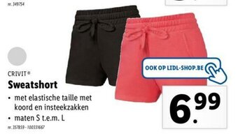 Lidl Sweatshort aanbieding