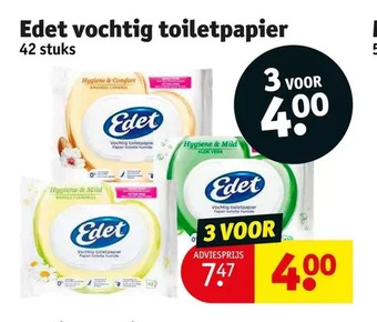 Kruidvat Edet vochtig toiletpapier aanbieding
