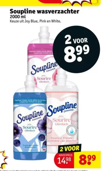 Kruidvat Soupline wasverzachter 2000 ml aanbieding