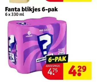 Kruidvat Fanta blikjes 6-pak 6x 330 ml aanbieding