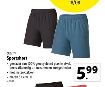 Lidl Sportshort aanbieding
