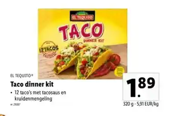 Lidl Taco Dinner Kit 320 g aanbieding