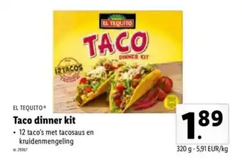 Lidl Taco Dinner Kit per kg aanbieding