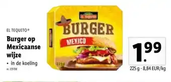 Lidl Burger Op Mexicaanse Wijze 225 g aanbieding