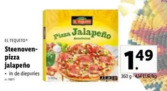 Lidl Steenoven Pizza Jalapeno 360 g aanbieding