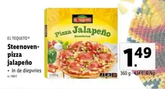 Lidl Steenoven Pizza Jalapeno per kg aanbieding