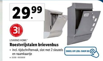 Lidl Roestvrijstalen Brievenbus aanbieding