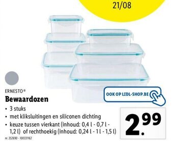 Lidl Bewaardozen aanbieding