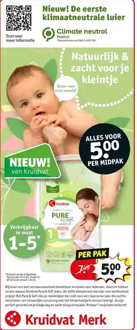 Kruidvat Nieuw! De eerste klimaatneutrale luier aanbieding