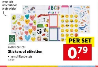 Lidl Stickers of Etiketten aanbieding