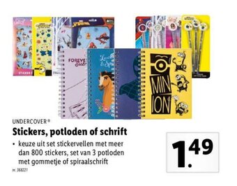 Lidl Stickers, Potloden of Schrift aanbieding