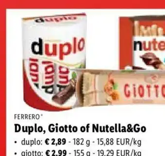 Lidl Duplo per kg aanbieding