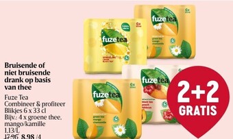 Delhaize Bruisende of niet bruisende drank op basis van thee aanbieding