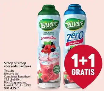 Delhaize Siroop of siroop voor sodamachines teisseire aanbieding