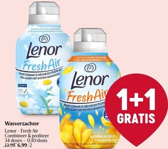 Delhaize Wasverzachter lenor aanbieding