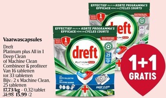 Delhaize Vaatwascapsules dreft aanbieding